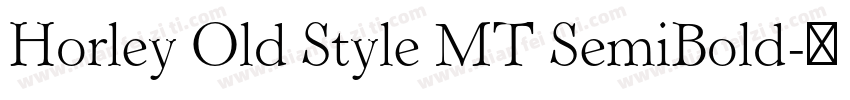 Horley Old Style MT SemiBold字体转换